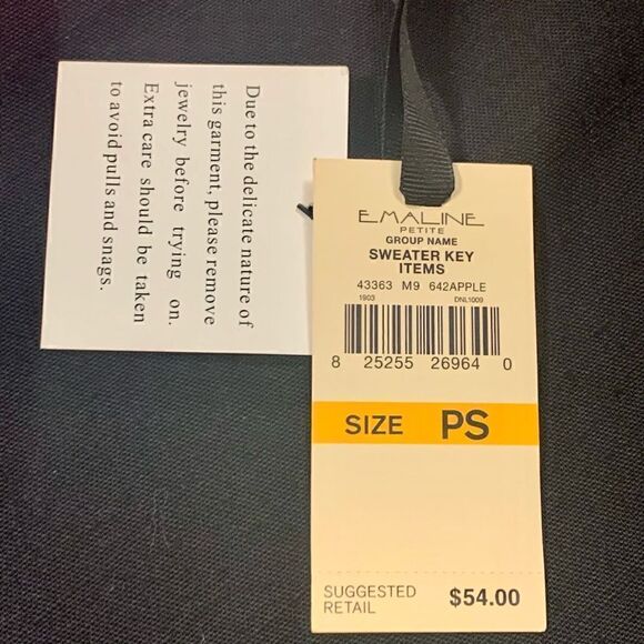 Emaline Petite Sparkly Red Cowlneck Sweater NWT - Picture 6 of 12